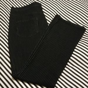 Velvet stripe denim pants